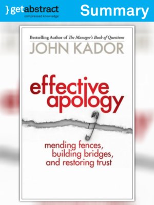 cover image of Effective Apology (Summary)